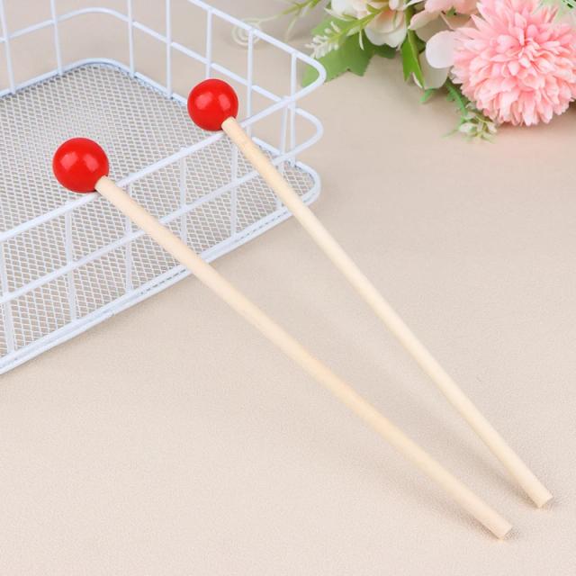 Baquetas de Madeira para Crianças - Conjunto com 2 Peças de 200mm para Iniciantes em Percussão