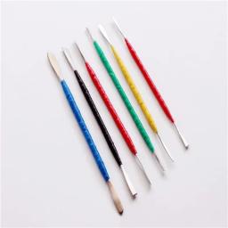 6 pçs/set ferramentas cay cerâmica escultura artesanal arte diy ferramenta de argila de aço inoxidável cabeças duplas ferramentas artesanato argila polímero - Image 2