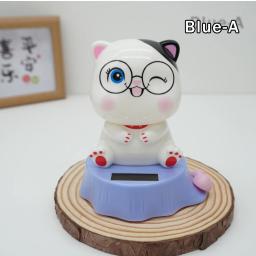 8 bobbleheads solares, formas de gato panda animal dos desenhos animados decorações de carro, acessórios interiores criativos, presentes de decoração - Image 5