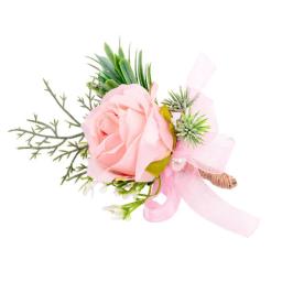 Estilo coreano Rose Pulseira De Flor De Pulso, Boutonniere De Casamento, Flor De Mão De Dama De Noiva, Pulseiras De Pérola, Acessórios De Casamento - Image 4
