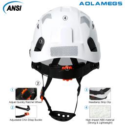 Capacetes de segurança com óculos reflexivos adesivos construção capacete duro com viseira proteção ao ar livre equitação segurança bonés de trabalho - Image 6