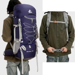 Caminhadas mochila com capa de chuva para homens, saco de viagem, caminhadas, escalada, montanhismo, trekking, ao ar livre, 75l - Image 5