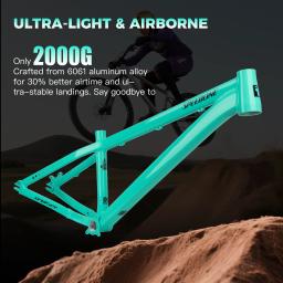 Speedone quadro de salto de sujeira ultraleve, 26 polegadas, liga de alumínio, mountain bike, hardtail, bmx, 10x135mm, liberação rápida, quadro de dj - Image 3