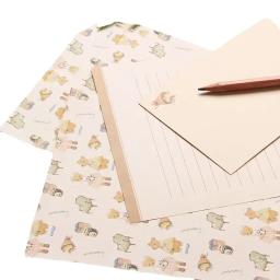 Conjunto de Envelope De Papel De Carta Doce, Papéis de escrita de animais fofos, Carta Festival para Amigos, 6pcs, 3pcs - Image 1
