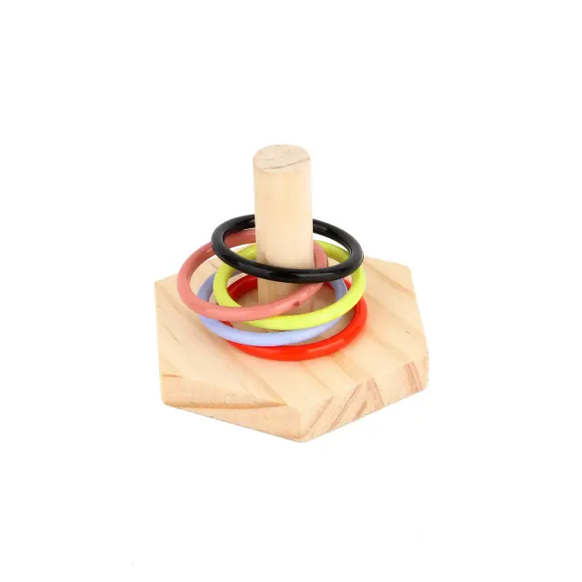 Brinquedo Interativo para Treinamento de Pássaros - Anel Educativo para Papagaios em Cores Aleatórias