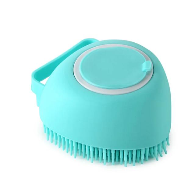 Escova Massageadora para Banho de Gatos, Escova de Silicone Macia para Higiene e Cuidado de Pelos Curtos