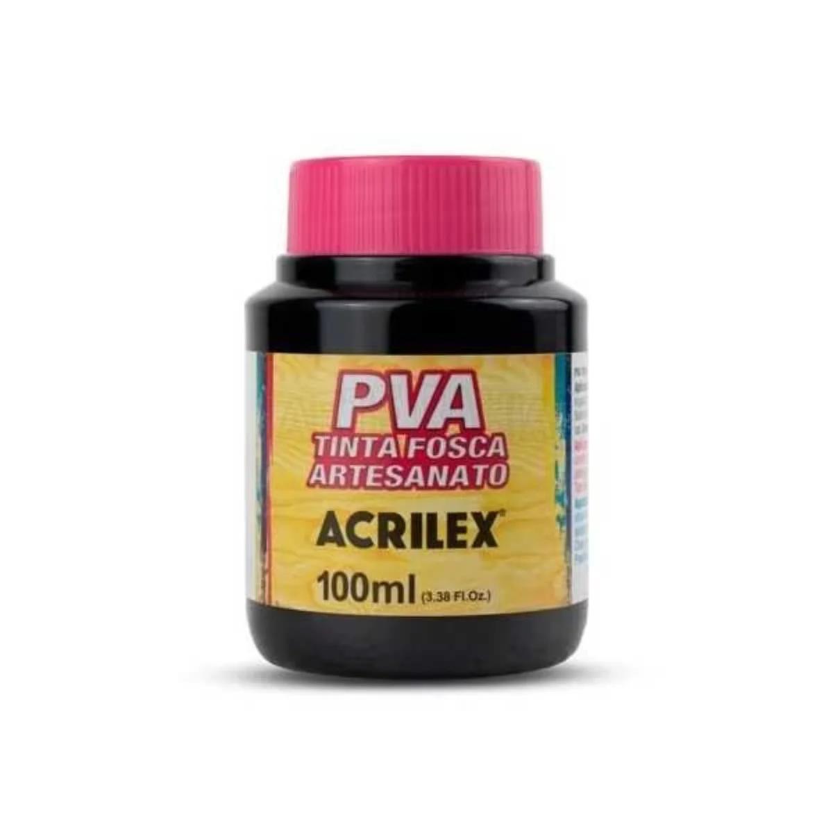 Tinta Fosca Artesanato PVA Acrilex 100 ml - Preto ref. 520 - Image 1
