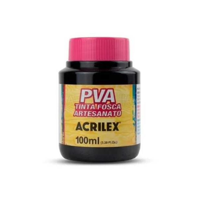 Tinta Fosca Acrilex PVA para Artesanato 100 ml - Preto Referência 520