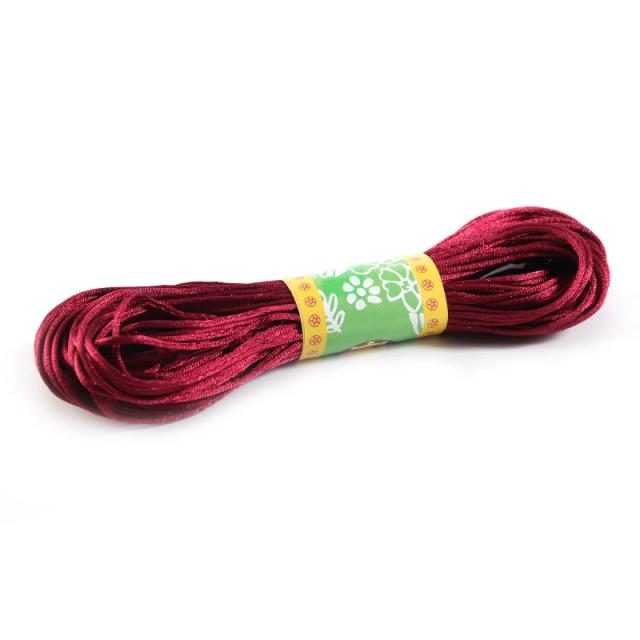 Cordões de Seda de Nylon Multicoloridos para DIY: Fios para Joias, Colares e Pulseiras em Tamanhos de 1.5mm e 2mm, Pacote de 20 Metros