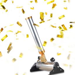 Uma cabeça lançador de canhão de confete spray eletrônico pó de confete holi fogos de artifício papel blaster atirador adereços máquina - Image 2