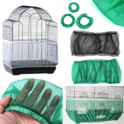 Guarda De Sementes De Receptor De Malha De Nylon, Tampa De Gaiola De Pássaro, Seed Catcher, Limpeza Fácil Suave, Tecido Airy - Image 1