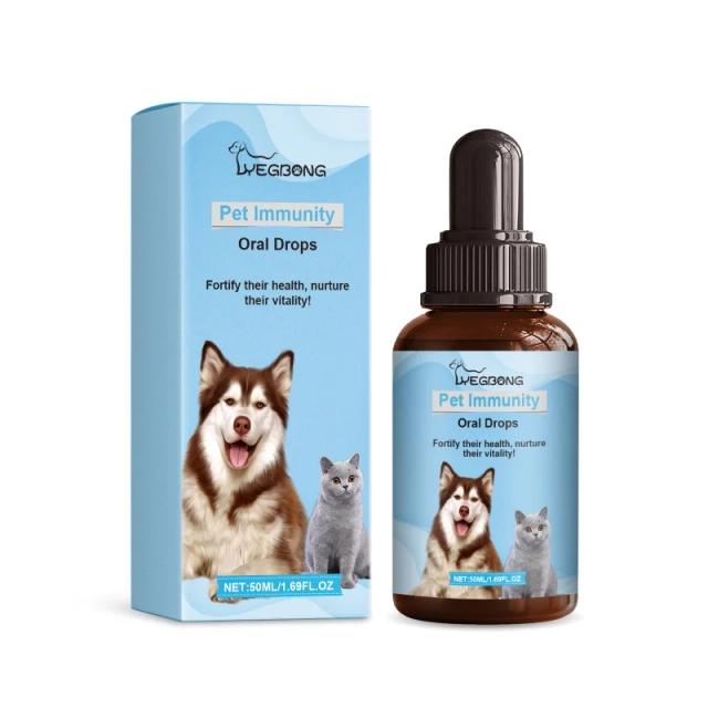 Suplemento Nutricional YEGBONG-Pet Imune Oral Drops para a Saúde de Gatos e Cães