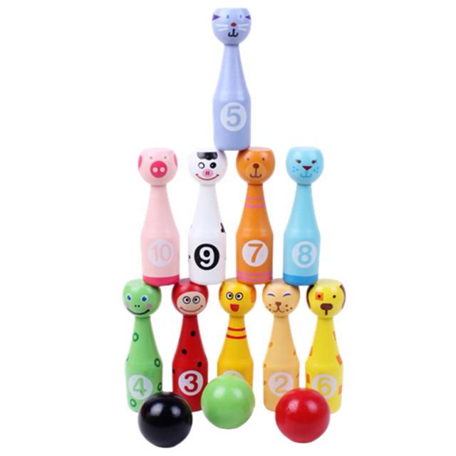 Kids Bowling Set Cartoon Number Print Indoor Outdoor Activity Toddler Play