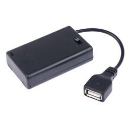 Suporte de bateria portátil Mini AA AAA, Storage Box Case, fonte de alimentação USB, caixa de bateria para 5050, 3528, 2835, LED Strip Light, 1Pc - Image 4