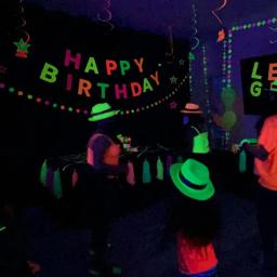Vamos Brilho Decoração De Festa De Neon, Chapéu De Neon, Luz UV, Bandeira Fluorescente, Fontes De Festa De Aniversário - Image 4