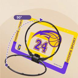 Mini cesta de basquete para crianças, suporte de tiro interno, exercício doméstico, cesta de basquete dobrável, sem perfuração, painel de parede - Image 4