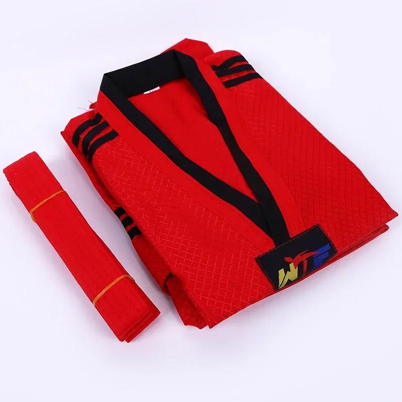 Artes Marciais, Uniforme de Treinador de Taekwondo Preto, Boxe, Adulto, Crianças, Estudantes - Image 1