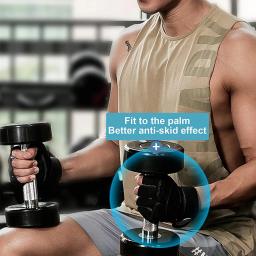 1 par de luvas de treino de ginásio de levantamento de peso com suporte de envoltório de pulso proteção da palma treinamento de levantamento de peso fitness exercício pull ups - Image 5