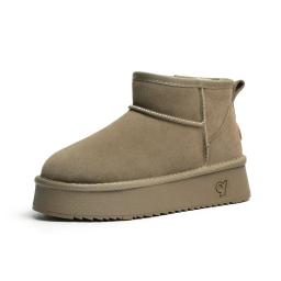 Geunine-Botas De Neve De Pele, Tamanho 39 - Image 4