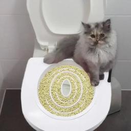 Reutilizável Indoor Potty para Gatos, Indoor Pet Kit Suprimentos de Lixo de Toalete, Sistema de Treinamento de Gato Profissional - Image 1