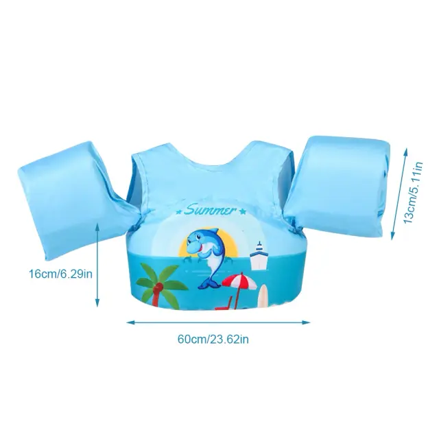Anel de Natação Infantil Cartoon com Braçadeiras Flutuantes e Boia Divertida para Piscina