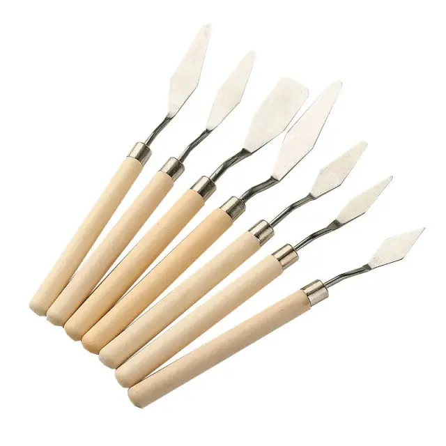 Espátula de Aço Inoxidável para Artistas - Faca de Paleta Ideal para Mistura de Cores em Pintura a Óleo