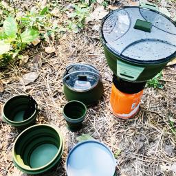 Panela dobrável acampamento panelas 2.5l panelas ao ar livre chaleira de água de silicone pan pot viagem caminhadas piquenique utensílios de mesa equipamentos - Image 1