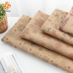 45x50cm tecido de juta áspera de natal pano de fundo de linho de serapilheira natural para saco de armazenamento diy toalha de mesa decoração de festival - Image 1