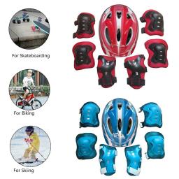 Conjunto de equipamentos de proteção para crianças, capacete com joelheira, cotoveleiras, protetores de pulso para skate, ciclismo, meninos e meninas, tamanho ajustável, 7PCs por conjunto - Image 6