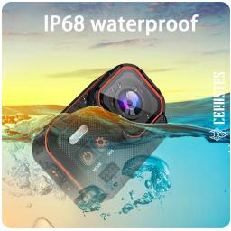 Cerastes câmera de ação 4k60fps com tela de controle remoto à prova dwaterproof água esporte câmera gravador câmera esportiva capacete ação cam - Image 4