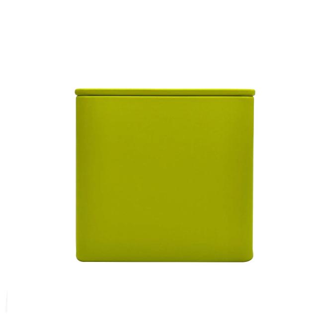 Chá e Café em Lata Personalizada: Caixa Quadrada Elegante para Presentes Gourmet