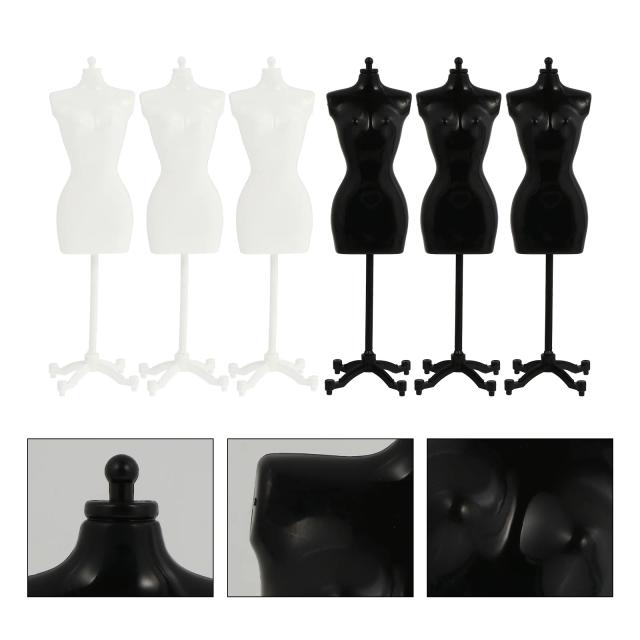 Conjunto com 6 Mini Manequins para Exibir Roupas Infantis - Ideal para Presentear Meninas em Aniversários