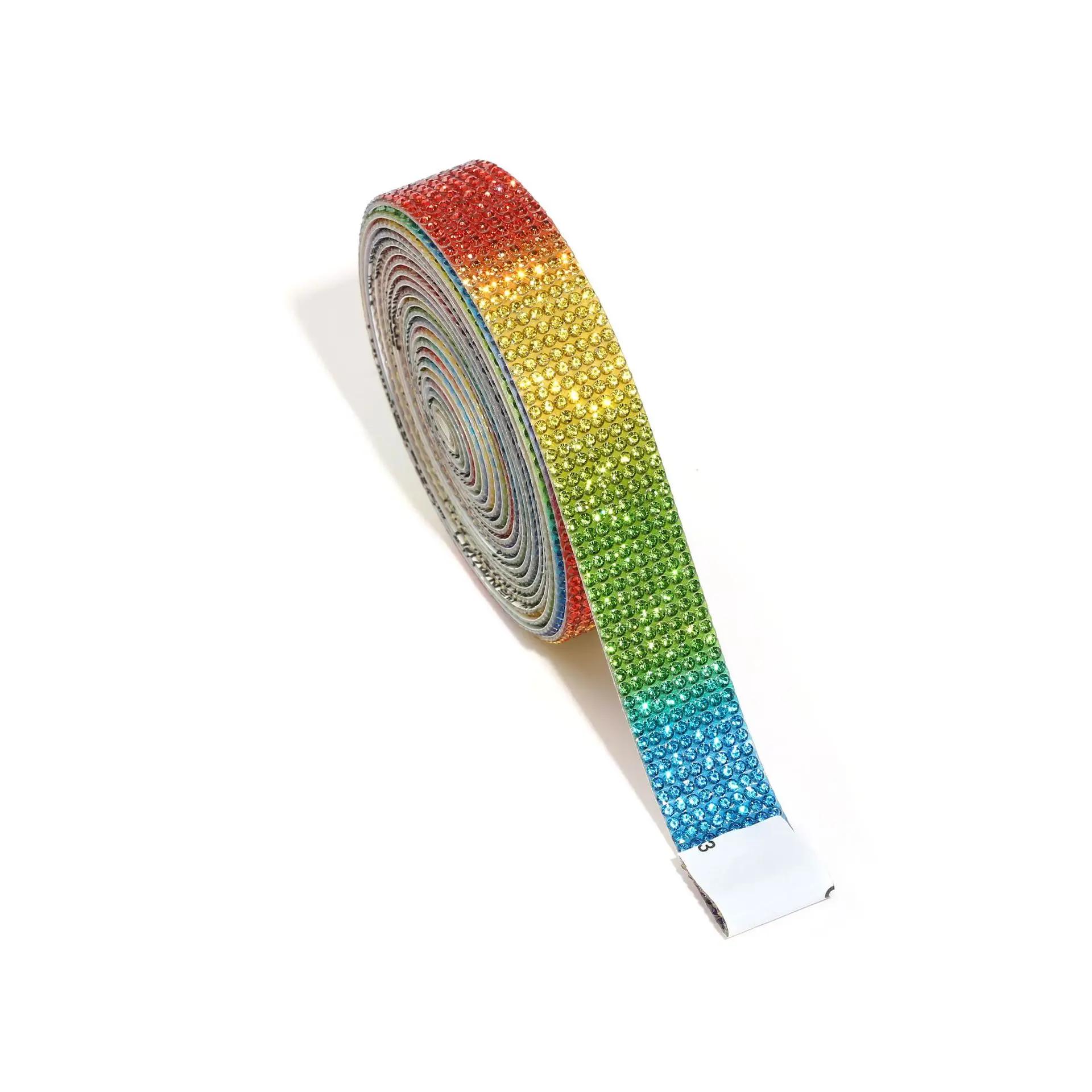 1 quintal auto adesivo de cristal strass fita brilhante adesivo arte artesanato diy fita artesanal sapatos sacos telefone do carro presente decoração da sua casa - Image 1