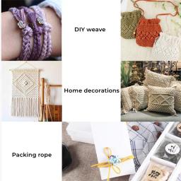 Algodão Macramé Cordão Corda, Bohemia Wedding Crafts, DIY Twine Thread String, Costura artesanal, Casa Hangings, Party Decor, 1mm, 10m - Image 6