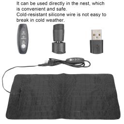USB Reptile Anti-Scratch Heating Pad, Tapete térmico impermeável para répteis, Tartaruga, Lagarto - Image 5