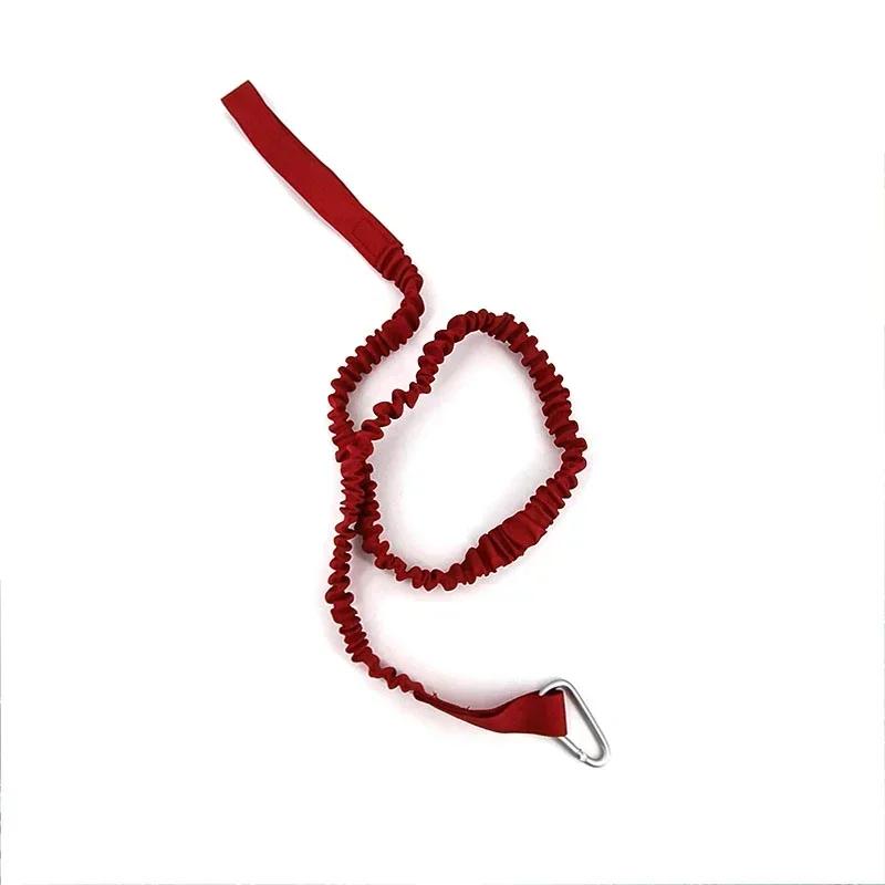 Elastic Kayak Paddle Leash com gancho de segurança Vara de pesca ajustável Pólo Enrolado Cordão de cordão Corda de gravata Acessórios de barco a remo 1Pc - Image 1
