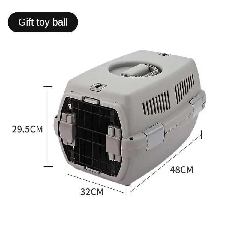Pet Air Transport Pet Cage, Caixa plástica para cães grandes, Portadora de viagens portátil - Image 1