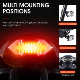 West biking capacete lâmpada da bicicleta sela luzes traseiras 2 em 1 controle remoto turn signal noite equitação segurança aviso ciclismo luz traseira - Image 5