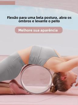 Roda de Yoga Larga para Flexão nas Costas, Equipamento de Pilates, Abertura de Ombros, Círculo de Exercício para Iantes e... - Image 3