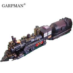 Modelo de papel trem do médico no filme de volta ao futuro papercraft brinquedo artesanal - Image 1