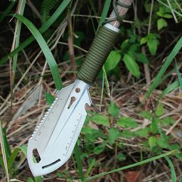 Pá portátil para acampamento, caminhada, manual multifuncional, viagem, piquenique, equipamento de sobrevivência ao ar livre, ferramenta de jardinagem - Image 1