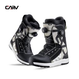 CARV-Sapatos de snowboard Double Boa para homens e mulheres, sapatos profissionais de patinação de uma palavra, alta dureza, equipamento de esqui - Image 1