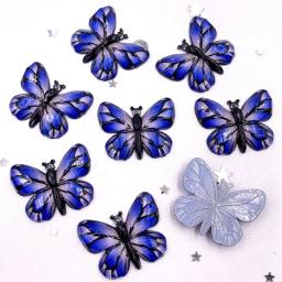 Resina brilhante colorido borboletas de cristal flatback strass 1 buraco apliques ornamentos 10 peças estatuetas casa decoração artesanato - Image 6