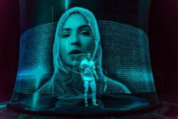 3D holográfica Mesh projeção tela, projeção cortina para casamento exposição, circo exibição - Image 3