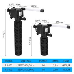 3 em 1 silencioso aeração purificador de água bomba interna submersível filtro aquário oxigênio submersível purificador de água - Image 6