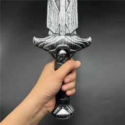 Espada viking medieval, 5 peças, espada larga, punhal, arma de halloween, decoração de festa de páscoa, adereço de plástico, espada, presente de criança, brinquedo - Image 3