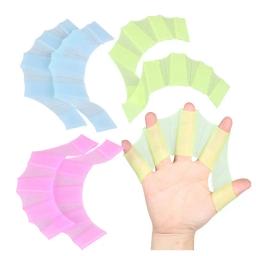 Nadadeiras De Dedo De Natação Aprendizagem Engrenagem De Piscina Dedo Wearing Mão Aletas De Malha De Linha De Treinamento De Mergulho Luvas De Piscina Paddle - Image 5
