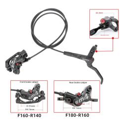 Meroca conjunto de freio hidráulico mtb de 4 pistões com capa protetora de silicone freio dianteiro e traseiro 800mm/1400mm freio a disco de bicicleta para mtb - Image 5