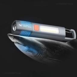 Xiaomi-luz forte portátil ao ar livre, foco variável, holofote, luzes laterais, longo alcance, USB recarregável, lâmpada LED - Image 2