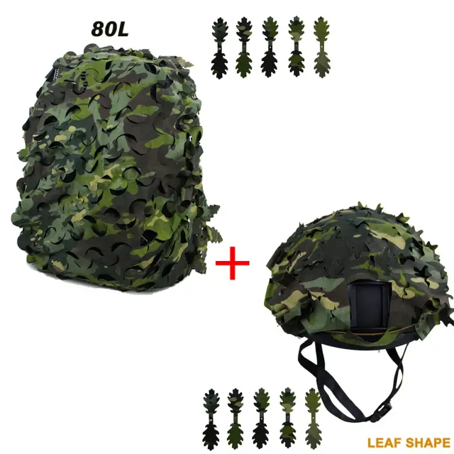 Mochila Camuflada 3D com Capa de Capacete e Malha para Airsoft - Acessórios Táticos para Caça